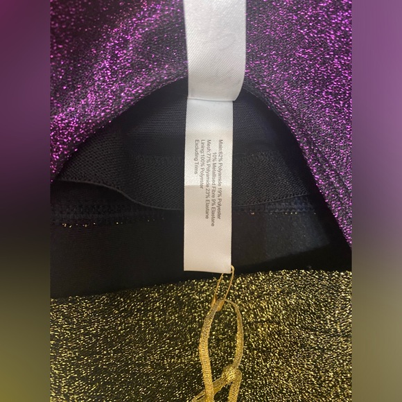 WOLF & WHISTLE Fuller Bust Exclusive cut out swimsuit in glitter lurex US 4D - Picture 5 of 7